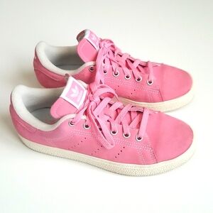 Pink Adidas Stan Smith sneakers for big girl, size 5;